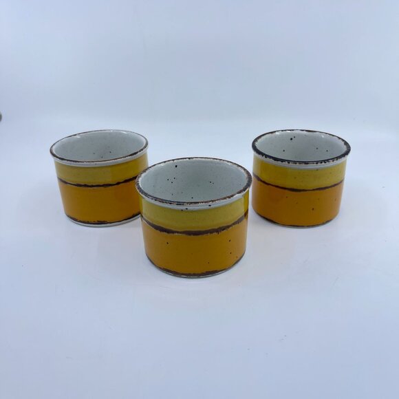 vintage stonehenge midwinter sun cups and saucers set of 3 1970's - Picture 5 of 8